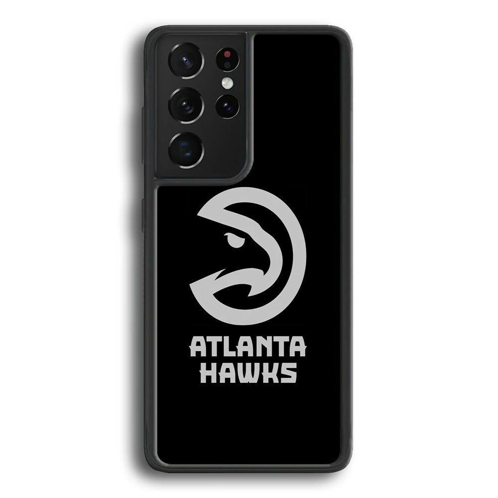 Atlanta Hawks Black Grey Samsung Galaxy S21 Ultra Case - Ezzystore