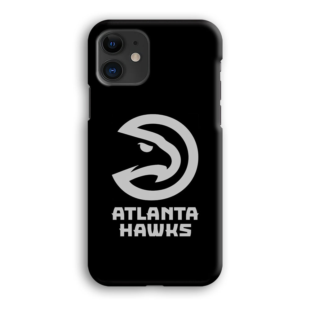 Atlanta Hawks Black Grey iPhone 12 Case