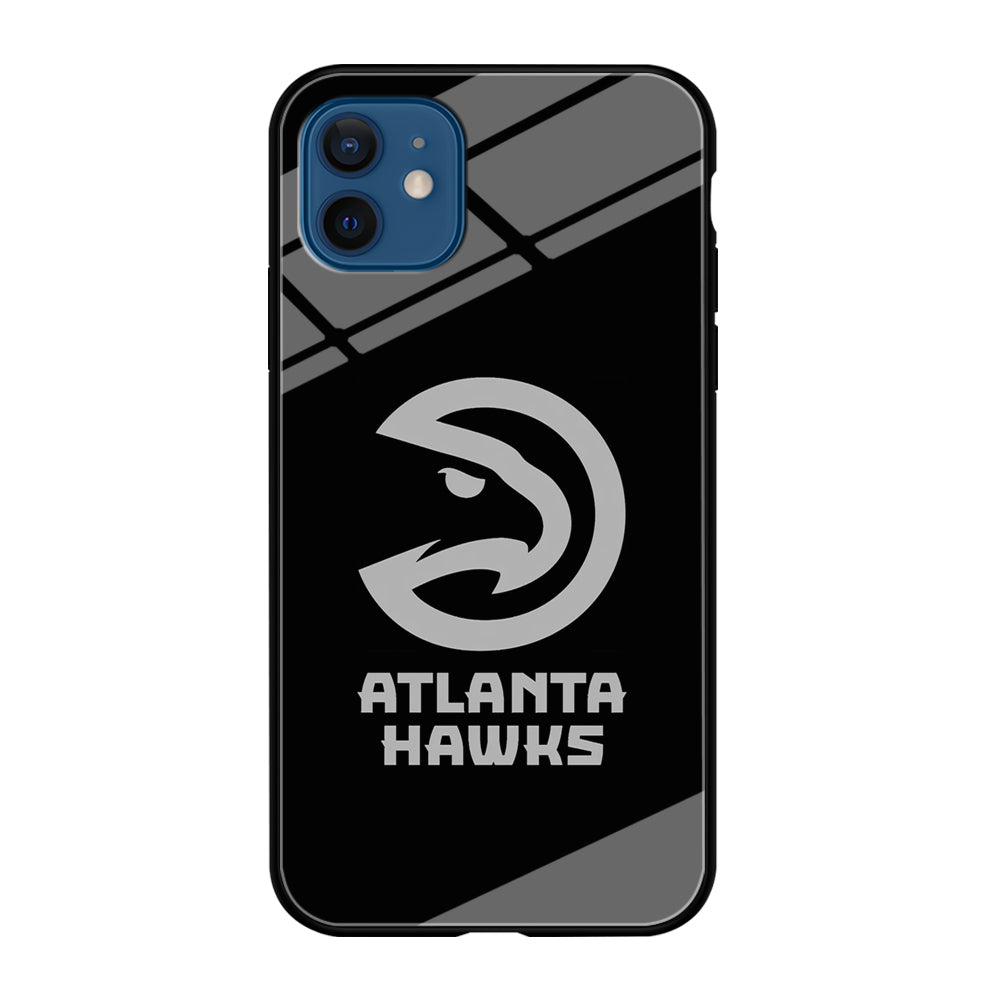 Atlanta Hawks Black Grey iPhone 12 Case