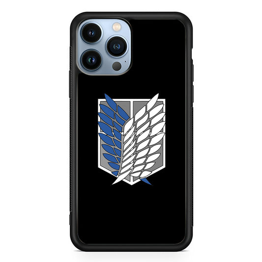 Attack on Titan Scouting Legion Black Simple iPhone 13 Pro Max Case