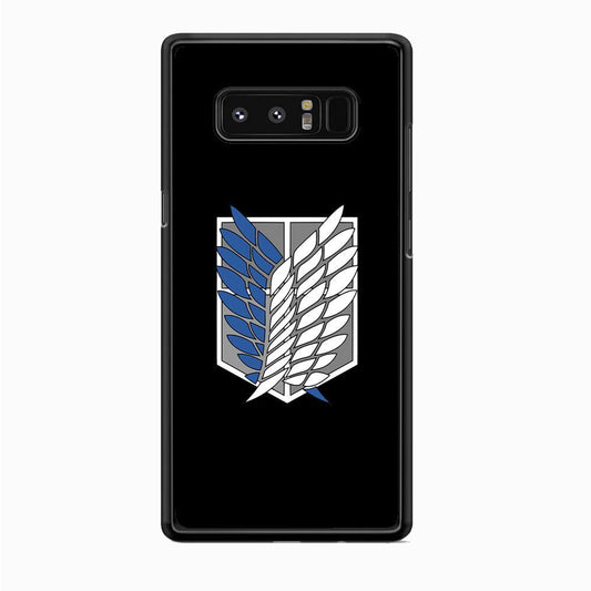 Attack on Titan Scouting Legion Black Simple Samsung Galaxy Note 8 Case - ezzyst