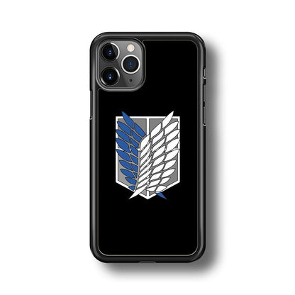 Attack on Titan Scouting Legion Black Simple iPhone 11 Pro Max Case - ezzyst