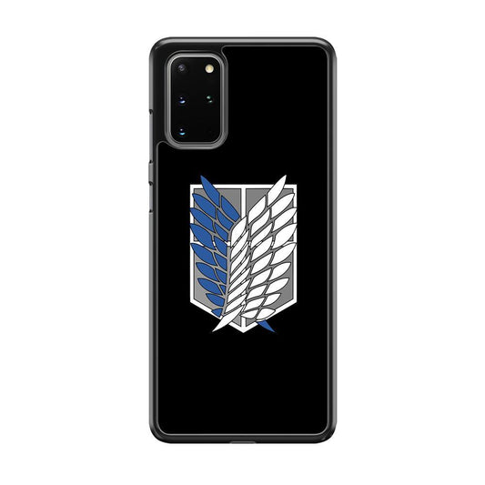 Attack on Titan Scouting Legion Black Simple  Samsung Galaxy S20 Plus Case - ezzyst