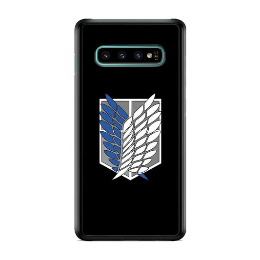 Attack on Titan Scouting Legion Black Simple Samsung Galaxy S10 Case - ezzyst