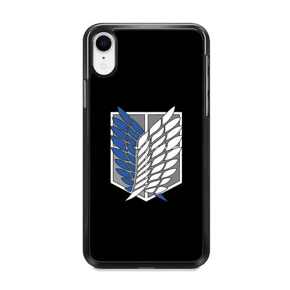 Attack on Titan Scouting Legion Black Simple iPhone XR Case - ezzyst
