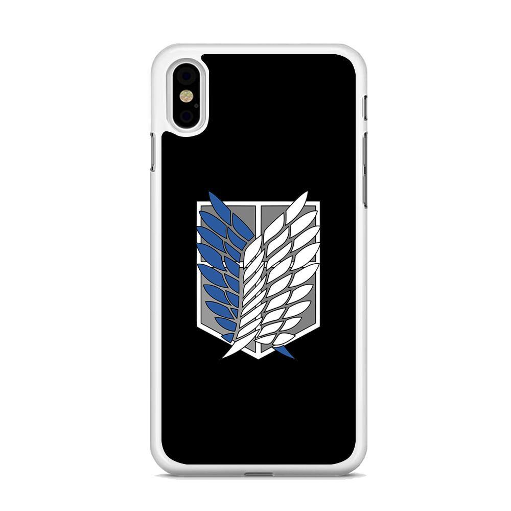 Attack on Titan Scouting Legion Black Simple iPhone X Case - ezzyst