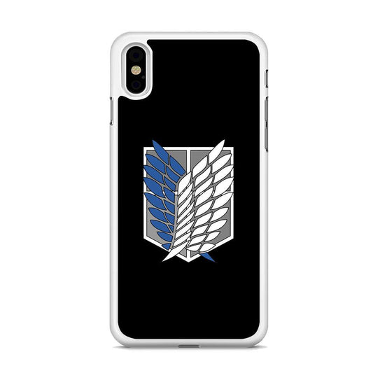 Attack on Titan Scouting Legion Black Simple iPhone Xs Case - ezzyst