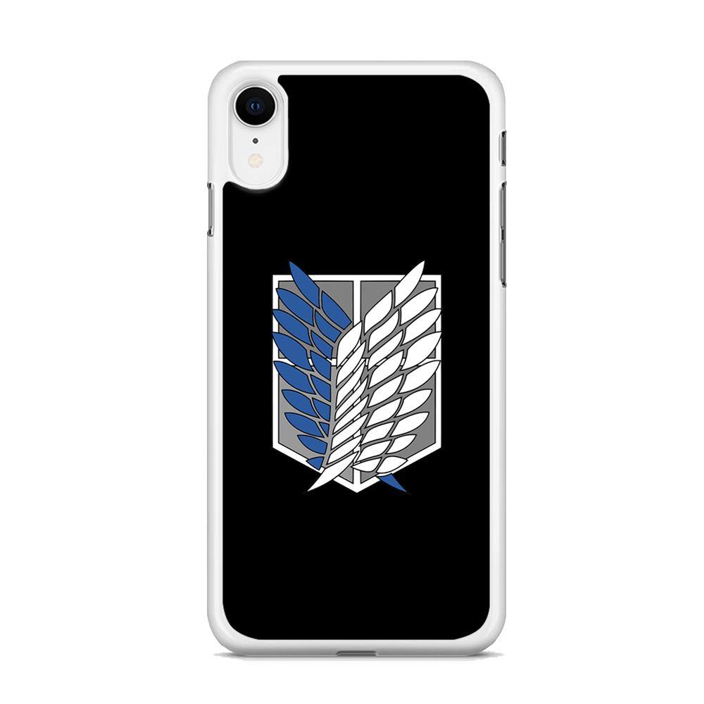 Attack on Titan Scouting Legion Black Simple iPhone XR Case - ezzyst
