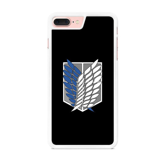 Attack on Titan Scouting Legion Black Simple iPhone 7 Plus Case - ezzyst