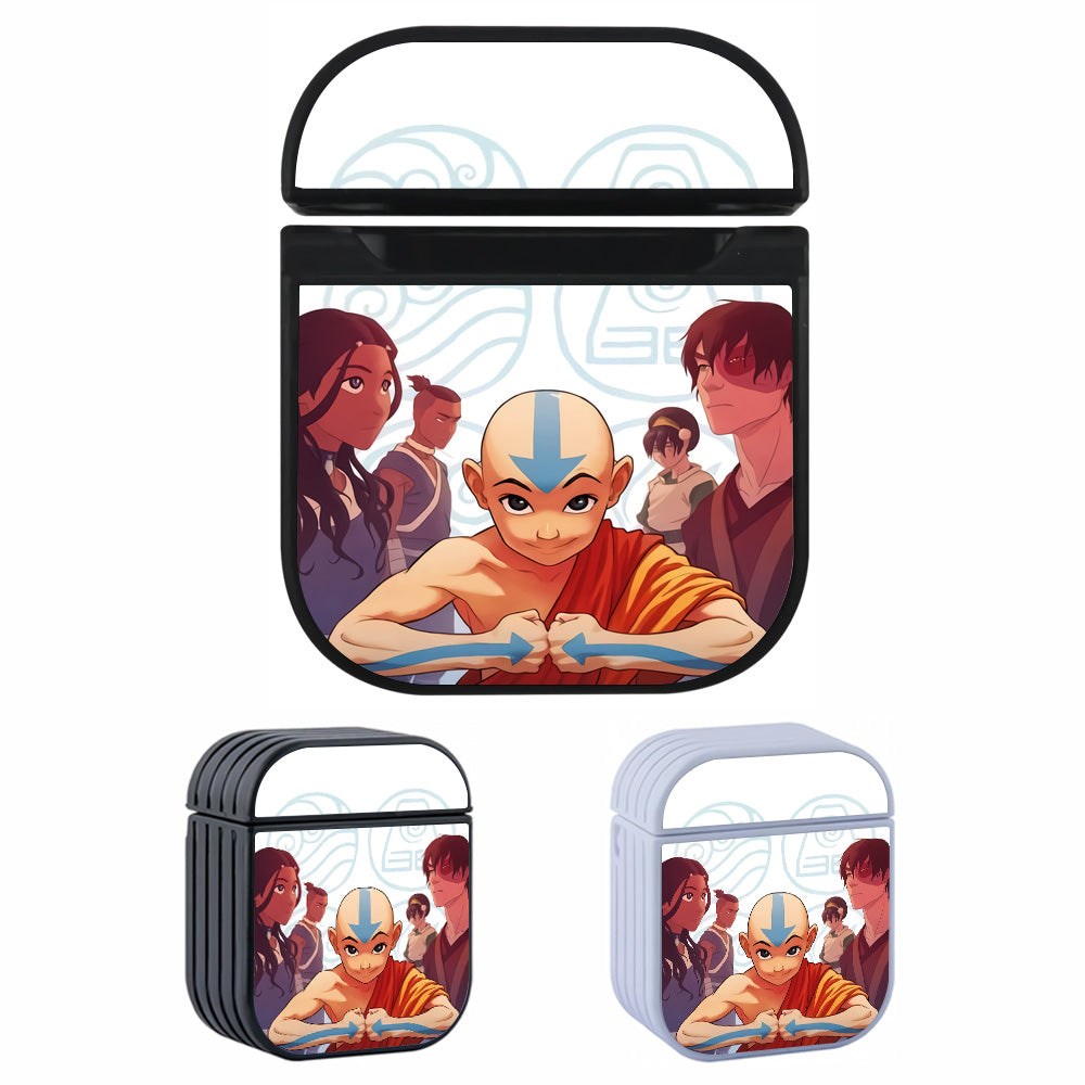 Avatar Aang With Team Hard Plastic Case Cover For Apple Airpods