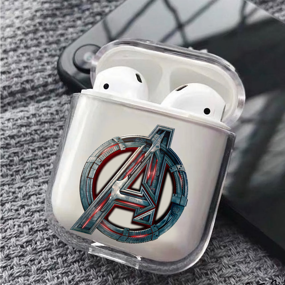 Avengers Logo Protective Clear Case Cover For Apple Airpods