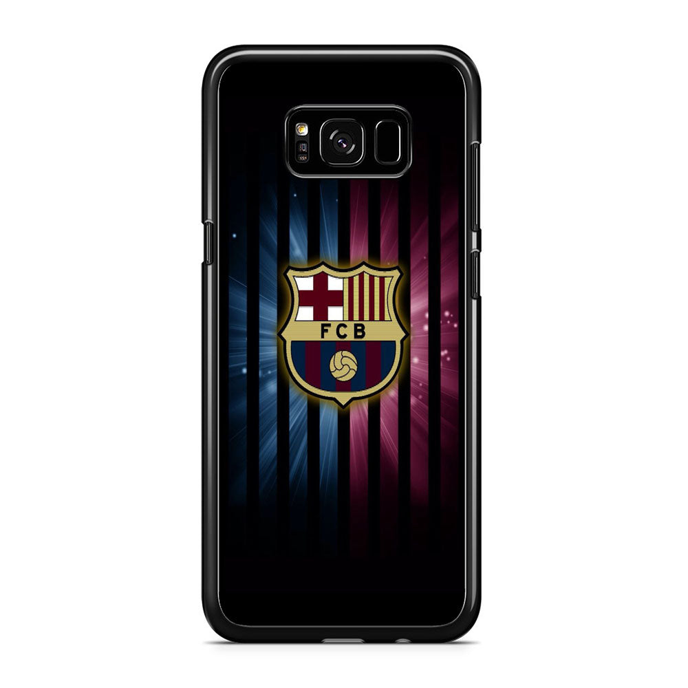 Barcelona Emblem Stripe Black Samsung Galaxy S8 Case