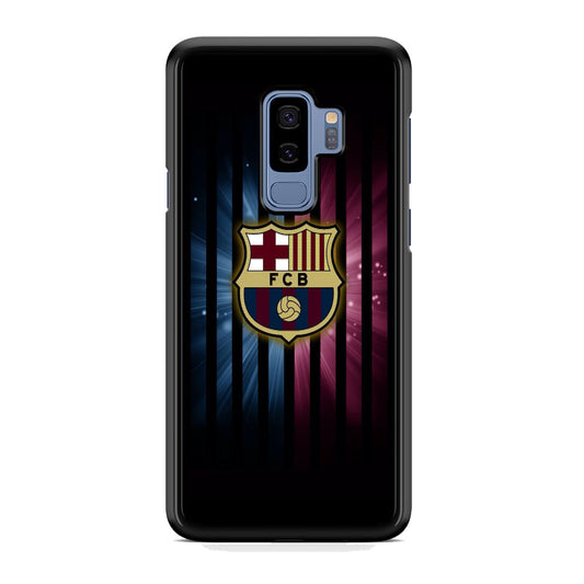 Barcelona Emblem Stripe Black Samsung Galaxy S9 Plus Case
