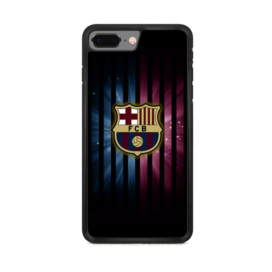 Barcelona Emblem Stripe Black iPhone 8 Plus Case