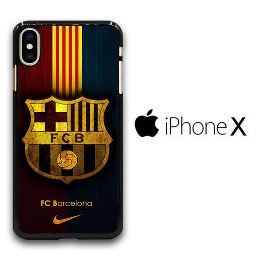 Barcelona Logo Stripe iPhone X Case