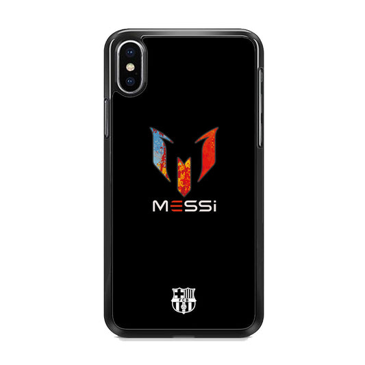 Barcelona Messi Logo Splash Colour iPhone Xs Max Case