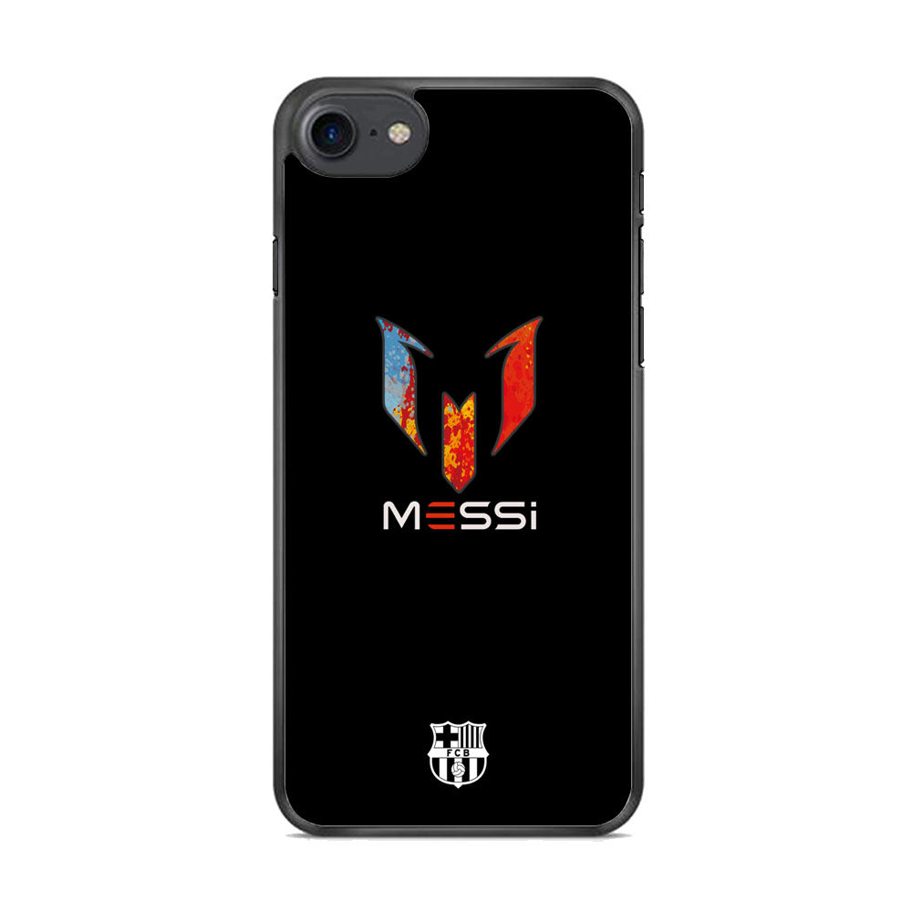 Barcelona Messi Logo Splash Colour iPhone 8 Case