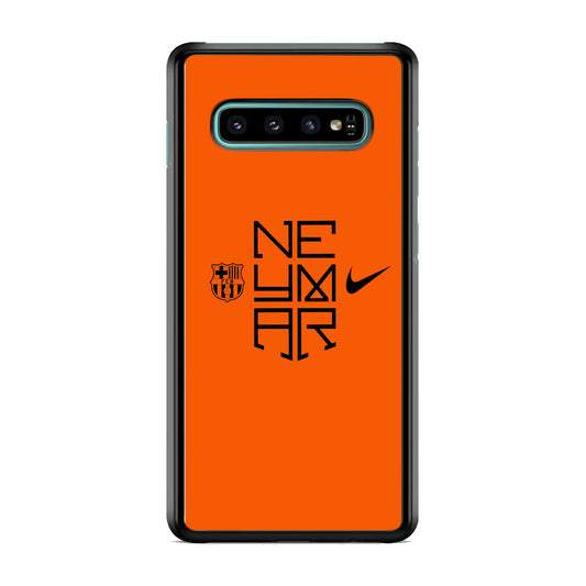 Barcelona Neymar Logo Orange Samsung Galaxy S10 Plus Case