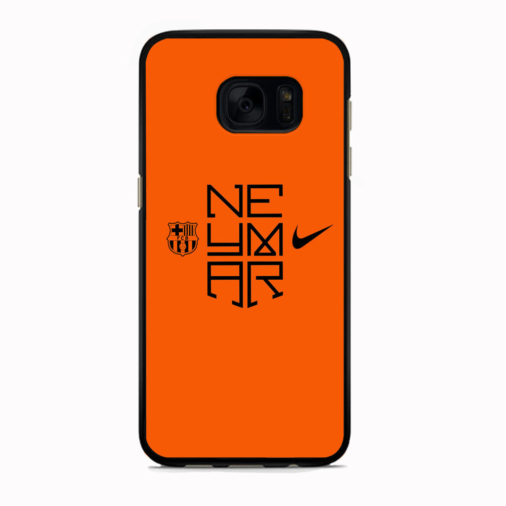 Barcelona Neymar Logo Orange Samsung Galaxy S7 Case