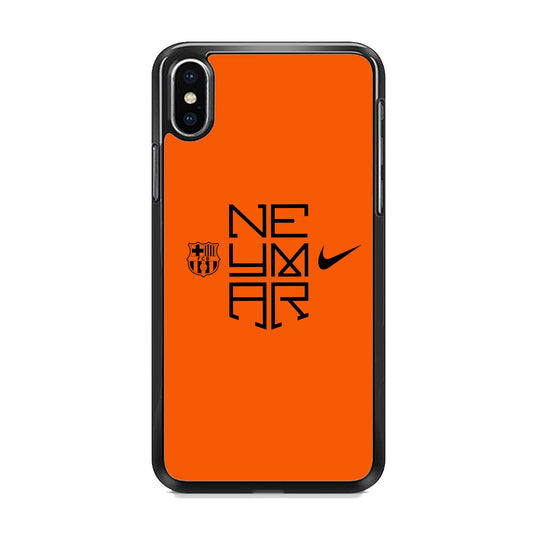 Barcelona Neymar Logo Orange iPhone Xs Max Case