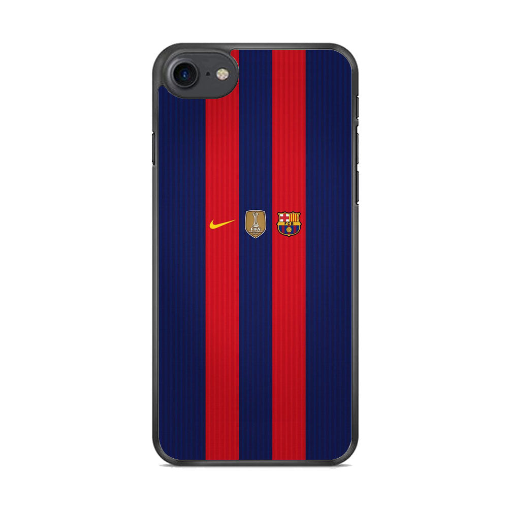 Barcelona Stripe Jersey Three Logo iPhone 8 Case