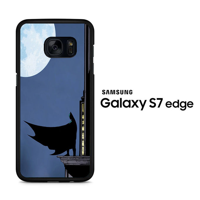 Batman And The Moon Samsung Galaxy S7 Edge Case