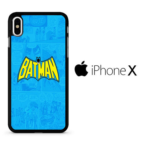 Batman Comic Background iPhone X Case
