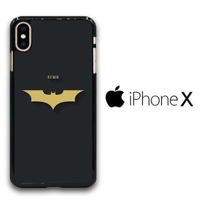 Batman Yellow Logo Simple iPhone X Case