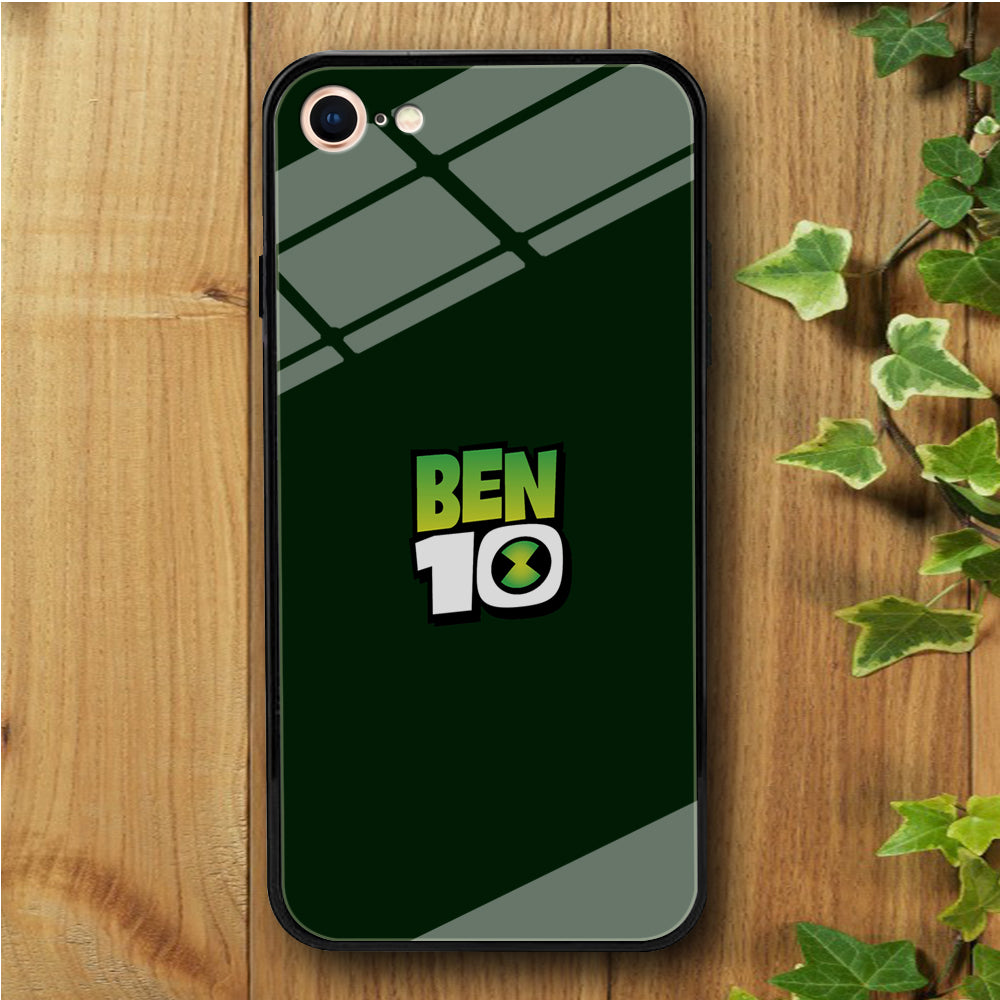 Ben 10 Logo Green iPhone 8 Tempered Glass Case