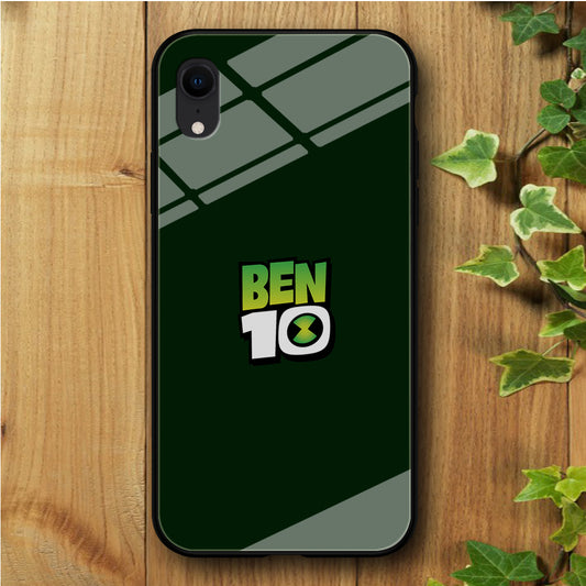 Ben 10 Logo Green iPhone XR Tempered Glass Case