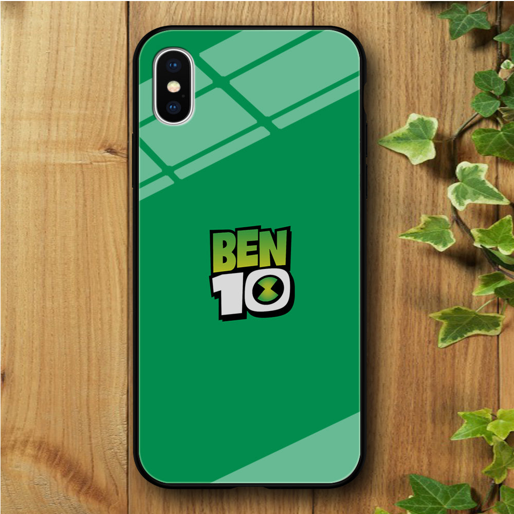 Ben 10 Logo Simple iPhone Xs Max Tempered Glass Case