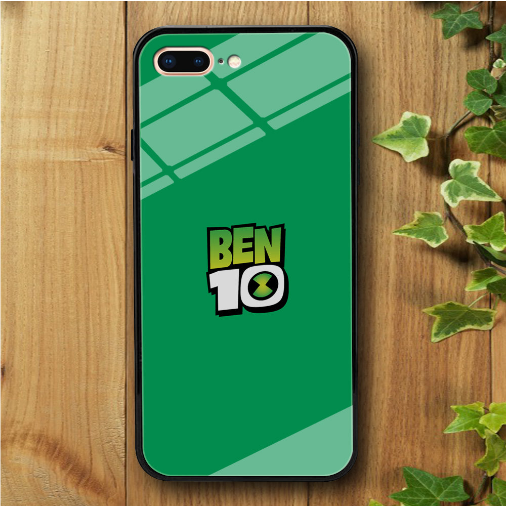 Ben 10 Logo Simple iPhone 8 Plus Tempered Glass Case