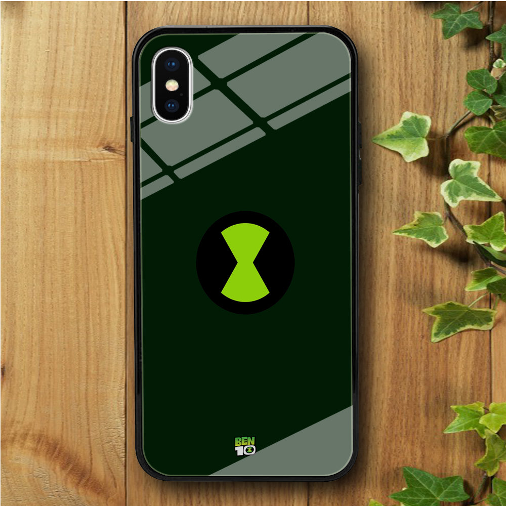 Ben 10 Omnitrix Green iPhone X Tempered Glass Case