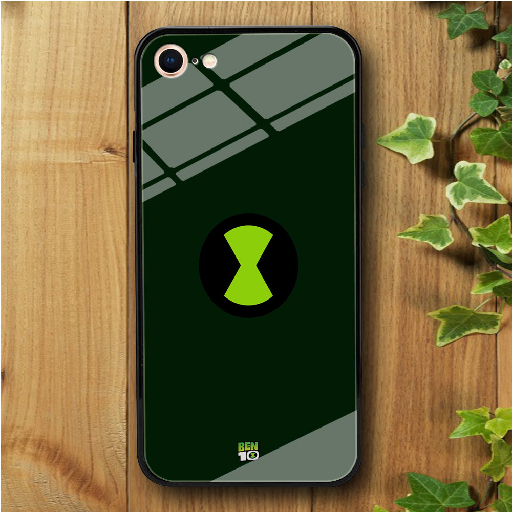 Ben 10 Omnitrix Green iPhone 8 Tempered Glass Case