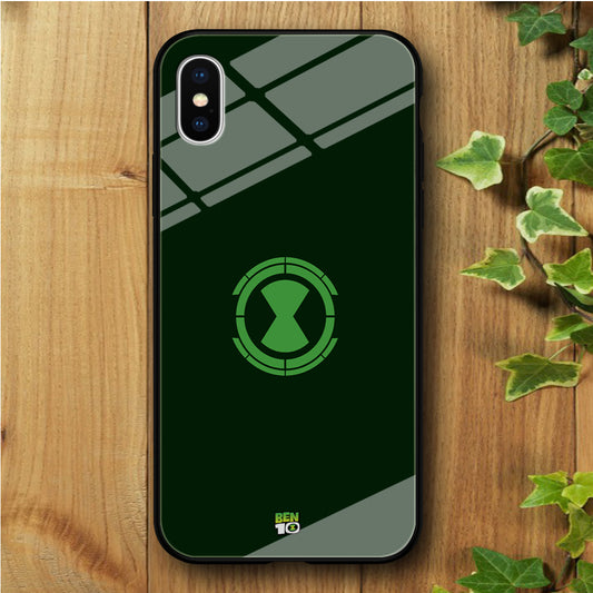 Ben 10 Omnitrix Simple iPhone Xs Tempered Glass Case