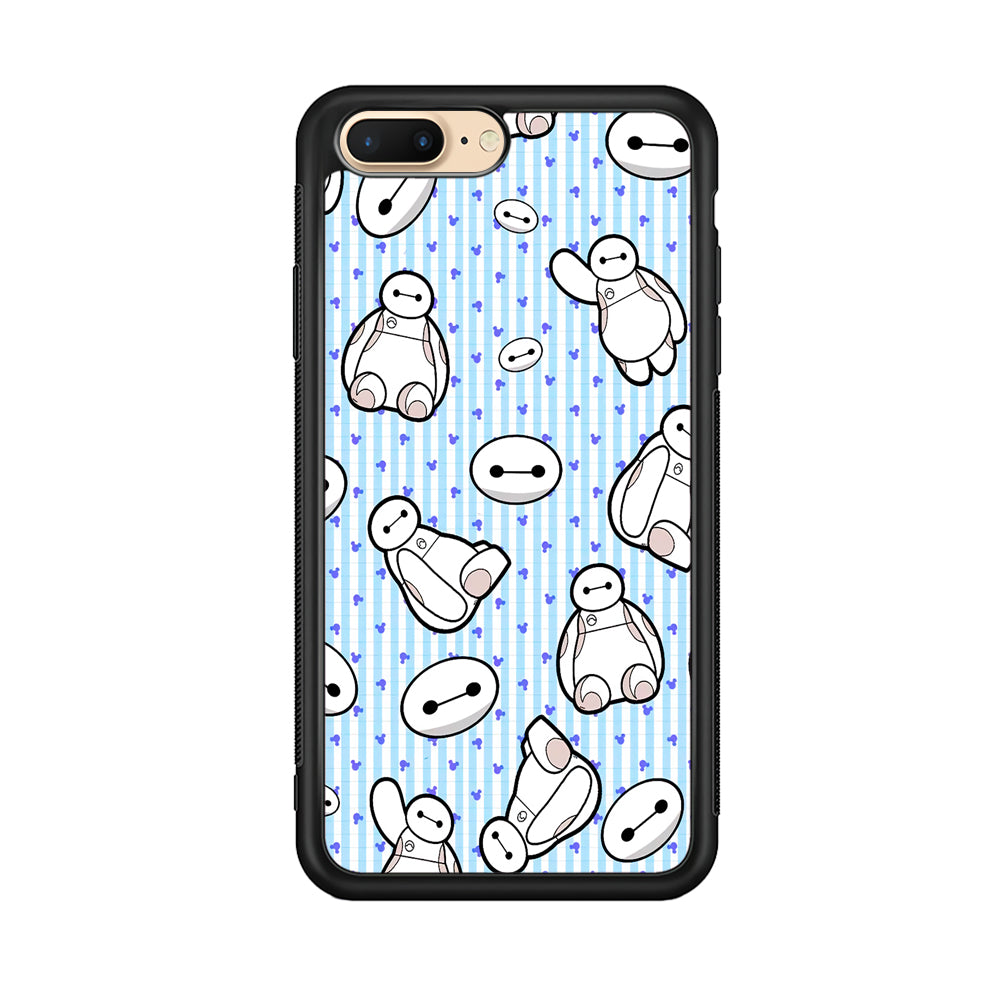 Big Hero 6 Baymax Stripe And Love iPhone 8 Plus Case