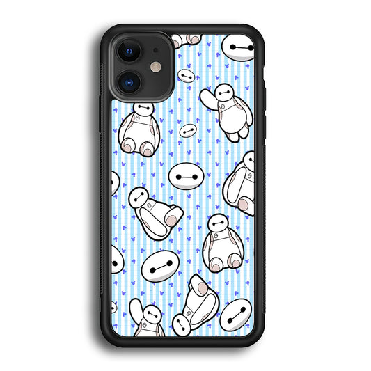 Big Hero 6 Baymax Stripe And Love iPhone 12 Case