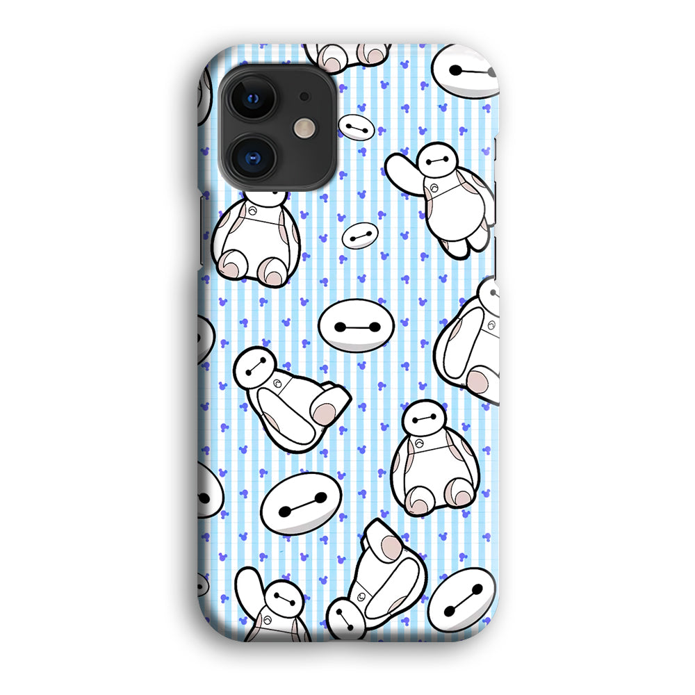 Big Hero 6 Baymax Stripe And Love iPhone 12 Case