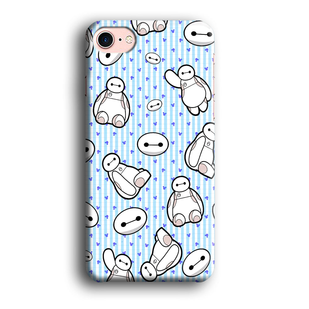 Big Hero 6 Baymax Stripe And Love iPhone 8 Case