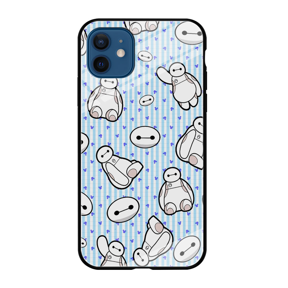 Big Hero 6 Baymax Stripe And Love iPhone 12 Case