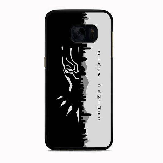 Black Panther Head Half Building Side Samsung Galaxy S7 Case