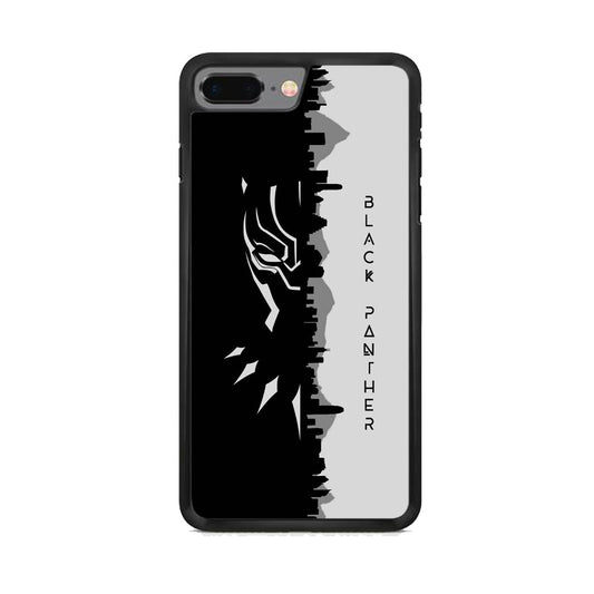 Black Panther Head Half Building Side iPhone 7 Plus Case