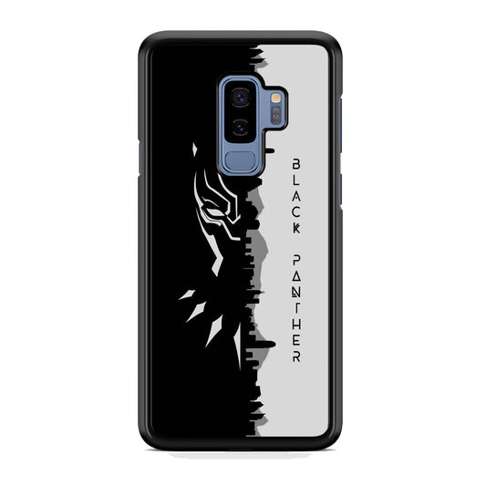 Black Panther Head Half Building Side Samsung Galaxy S9 Plus Case