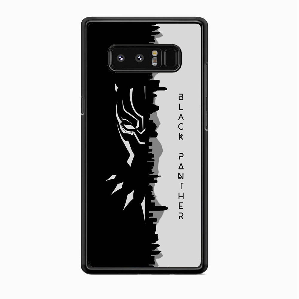 Black Panther Head Half Building Side Samsung Galaxy Note 8 Case