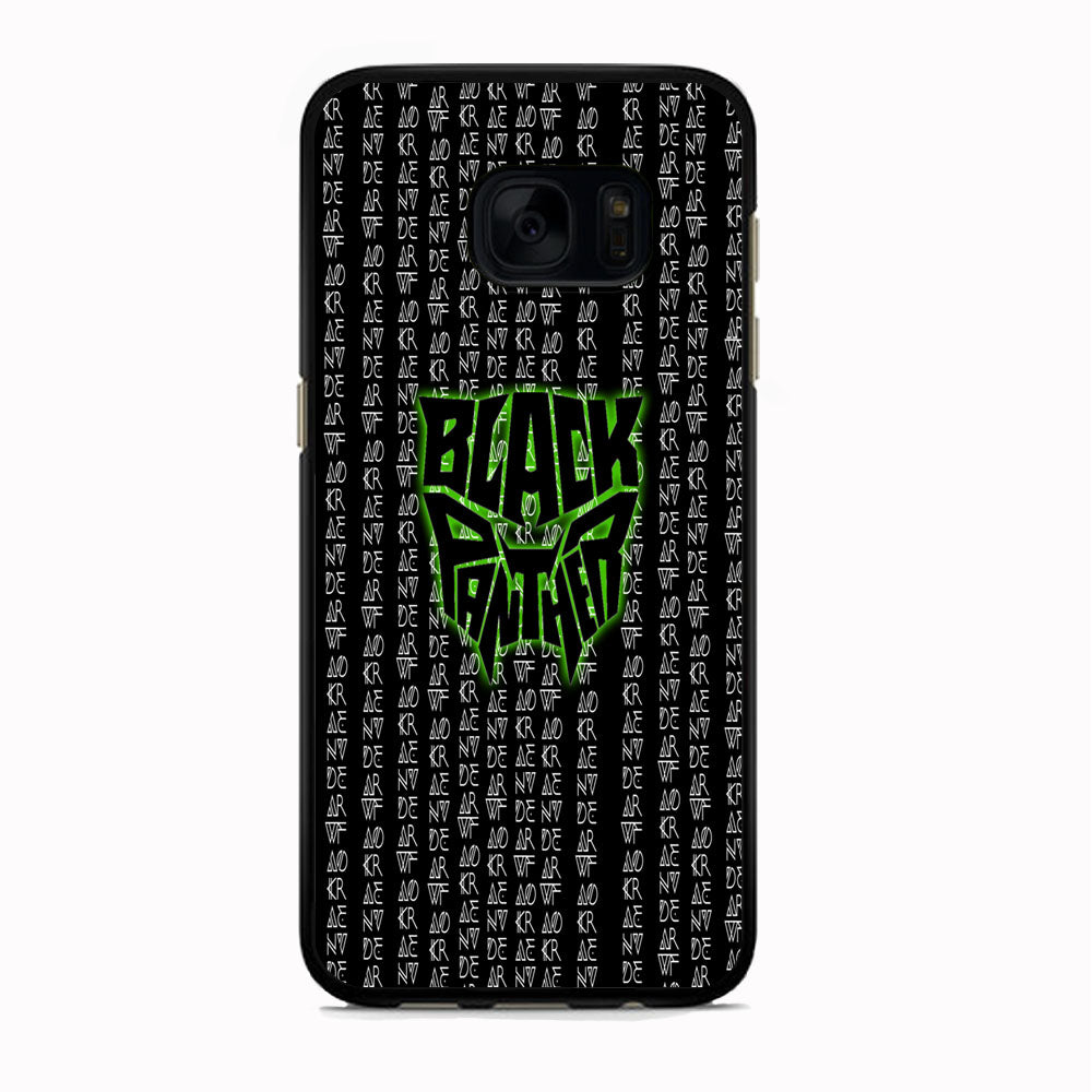 Black Panther Wakanda Forever Matrix Style Samsung Galaxy S7 Edge Case