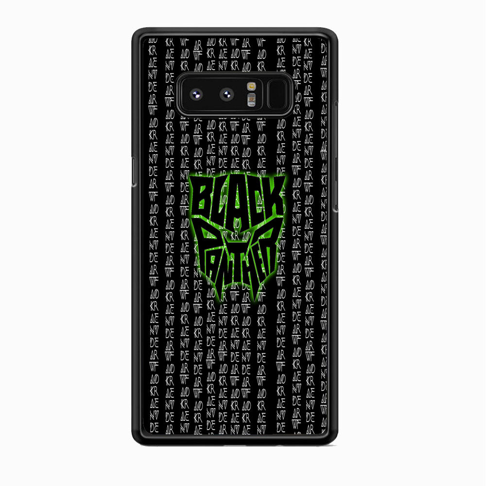 Black Panther Wakanda Forever Matrix Style Samsung Galaxy Note 8 Case