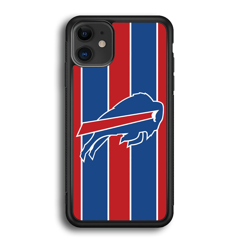 Buffalo Bills Stripe And Logo iPhone 12 Case