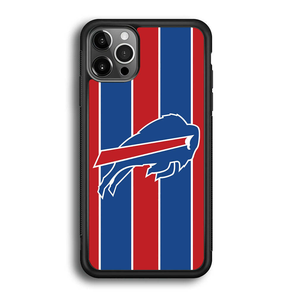 Buffalo Bills Stripe And Logo iPhone 12 Pro Case