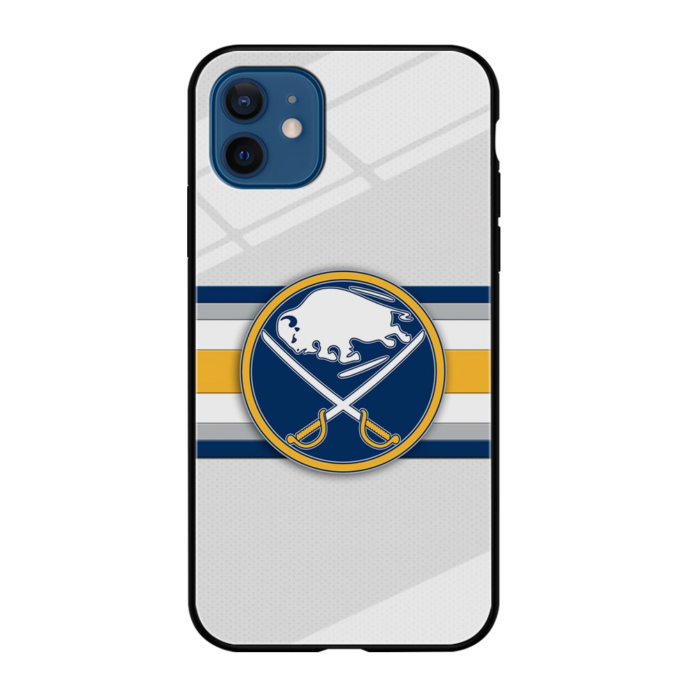 Buffalo Sabres Stripe Logo iPhone 12 Case