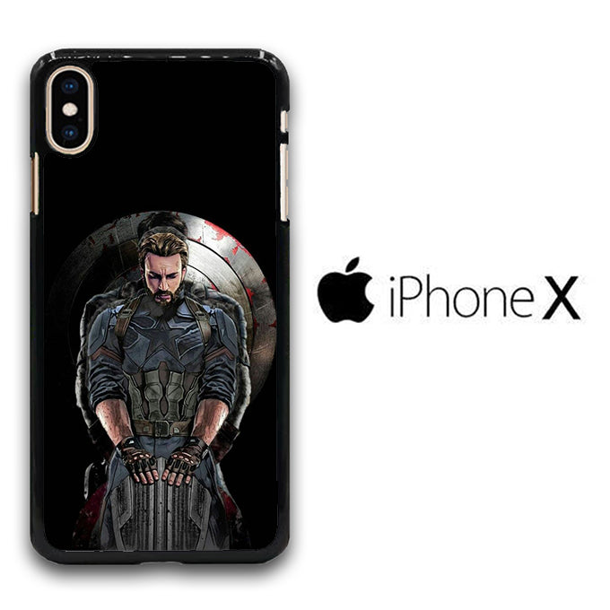 Captain America And Shield iPhone X Case